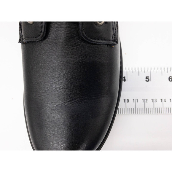 Frye Black Veronica Leather Lace Up Heeled Combat Boots 6.5 - Picture 12 of 12